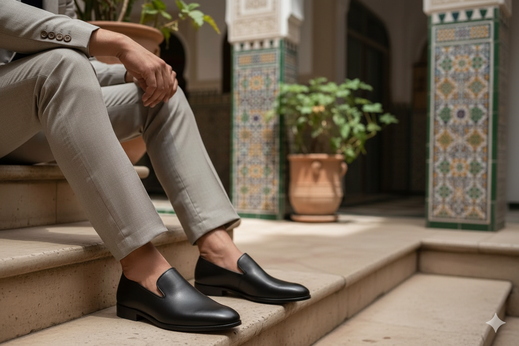 moucassin en cuir veritable