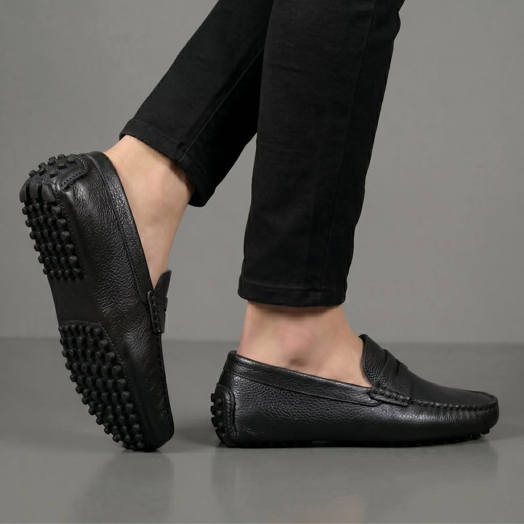 Mocassin Driver Belcuir™ – Cuir Premium Bleu Marine