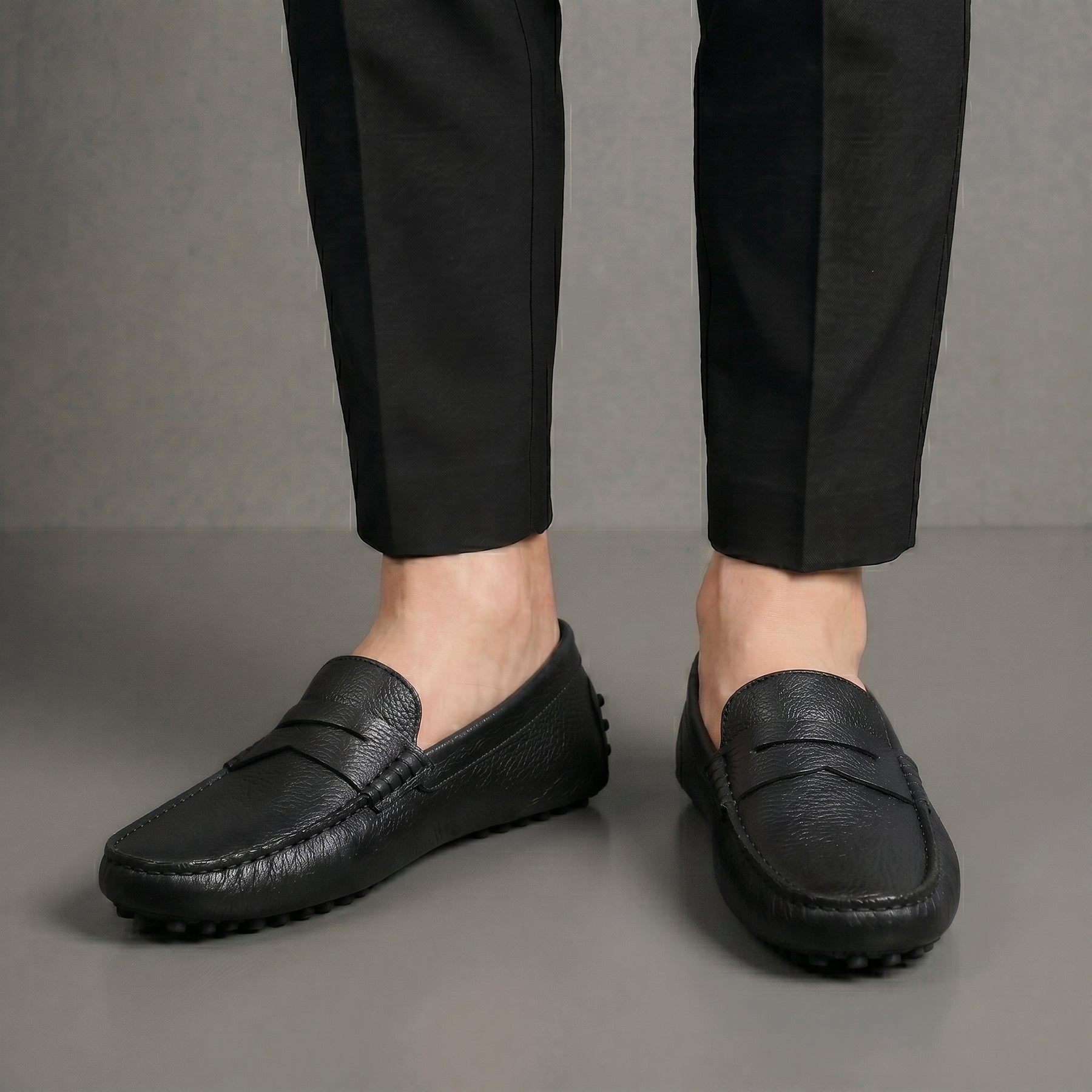 Mocassin Driver Belcuir™ – Cuir Premium Bleu Marine