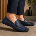 Mocassin Driver Belcuir™ – Cuir Premium Bleu Marine