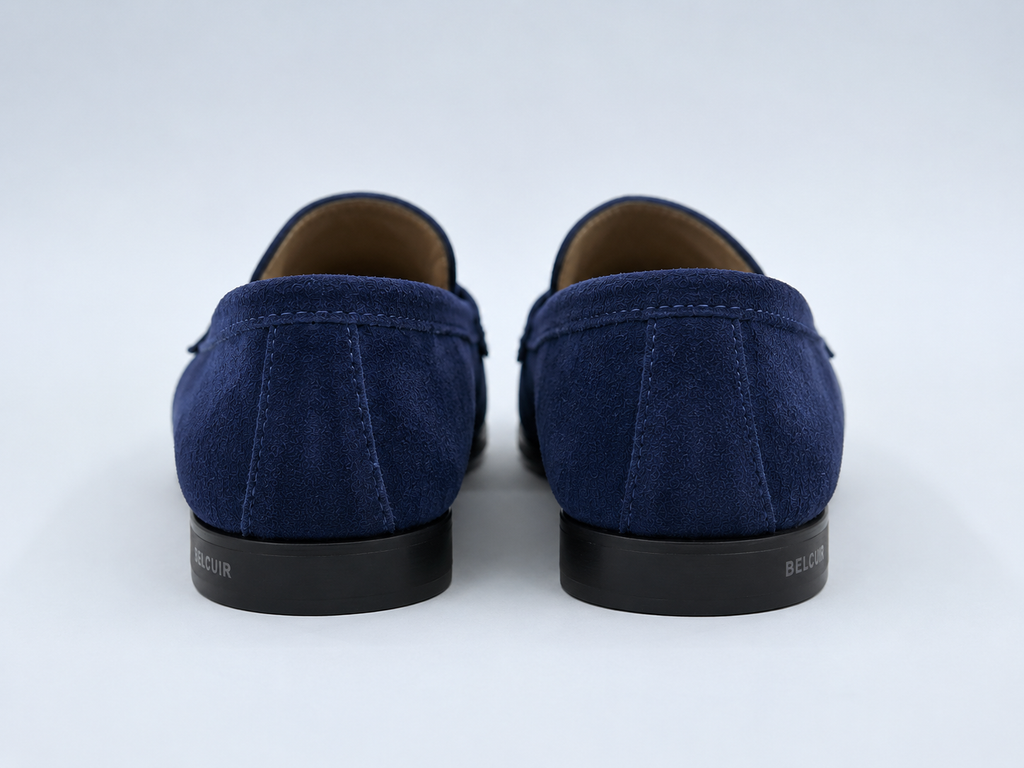 Mocassin plat en cuir daim pour femme